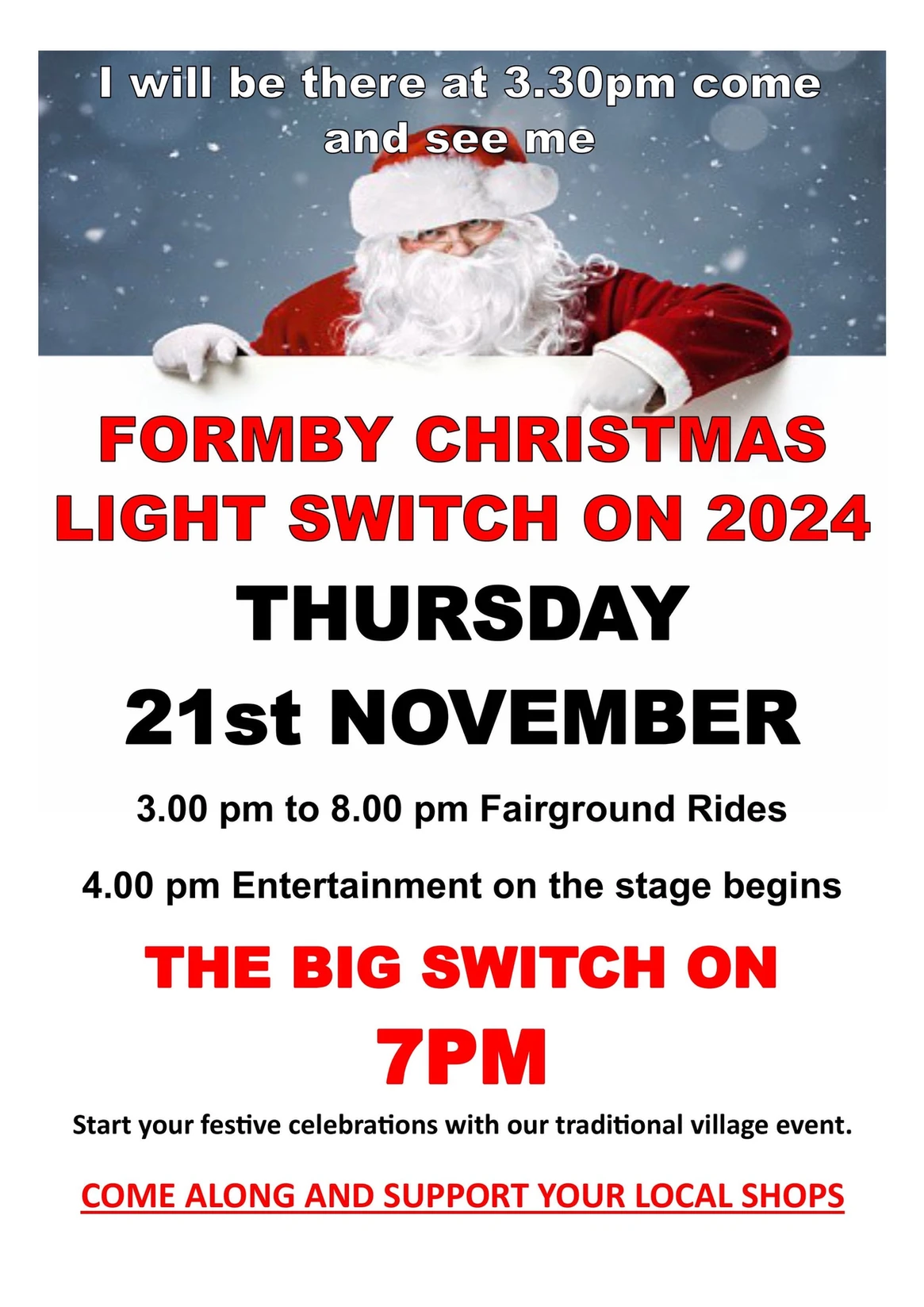 Formby Light Switch on 21st November 3-8pm