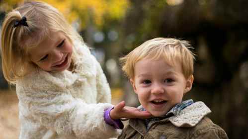 two smiling children